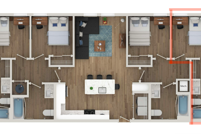 Apartment Floorplan - Aspen Heights Apartments