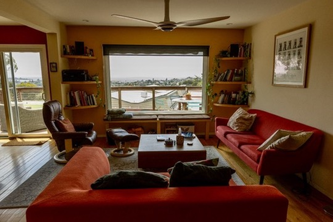 Living room with picture window - Awesome house with Golden Gate Views