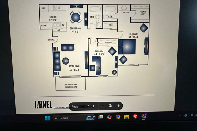 Floor plan with square footage - Heritage Point