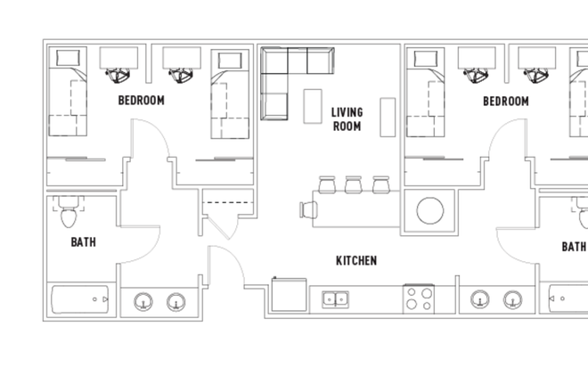 2 bed - 2 bath a shared - Plaza Verde