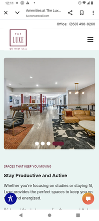 Study/socialization area - The Luxe on West Call Apartments