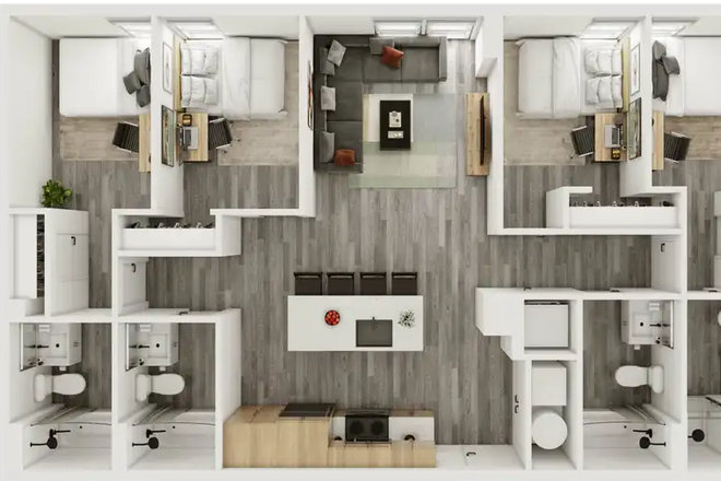 Floorplan D2 - Verve West Lafayette
