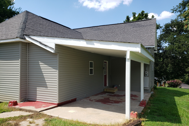 Side Porch and Side Door Entry - Updated 3 BR 2 BA House with off street parking in Quiet Neighborhood 3 miles from campus