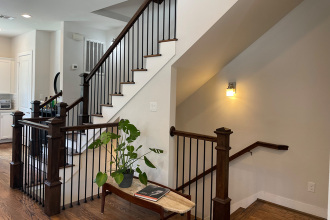 2nd Floor to Third Floor Stair - Furnished Montrose Townhouse Near Campus