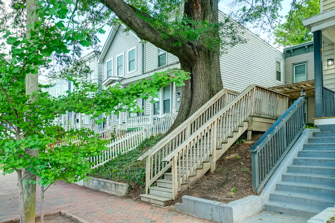 Front stairs - Charming Carver Cottage Near Campus - Entire House