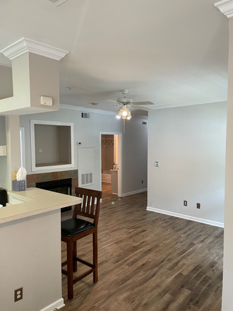 Living room view from dining area - 2 bed 1 bath condo on James Island