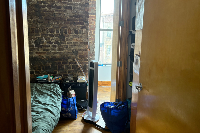 Bedroom, has enough space for a full/queen sized bed and a desk - Subletting Super Affordable Room in Amazing Spot: Bus/Subway to Campus at Your Doorstep Apartments
