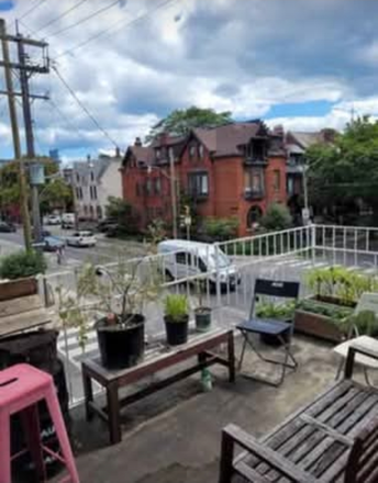 Outside Deck - Renovated 2nd and 3rd floors of a Victorian House.