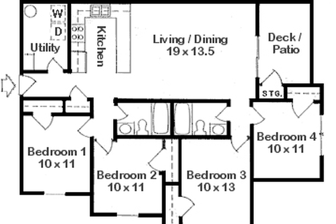 Floor Plan - Tech Terrace Apartments