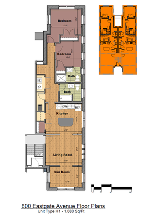 Floor Plan - Looking for a roommate in a 2B2B 800 Eastgate Ave, Opp to Shuttle bus stop