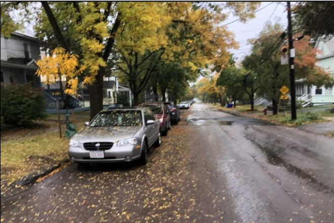 Street View - 3 BR Apartment, close to campus, hospital & downtown. 2 off-street parking spaces.