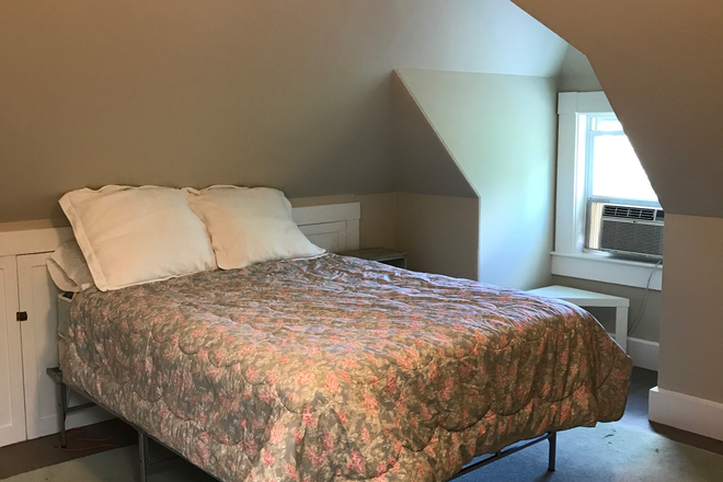 Bedroom 1 - Furnished Apartment in West Newton- 3rd Floor of Victorian Era Home