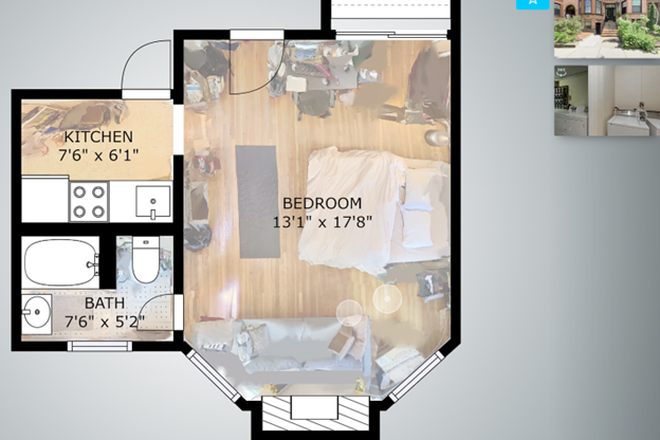 Floorplan - Huge Studio apartment (Audubon Circle/Coolidge Corner/Longwood)