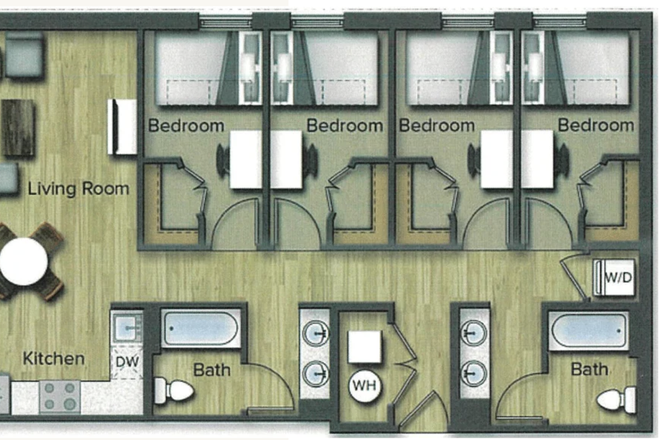 Floorplan - Terrapin Row Apartment available for summer lease