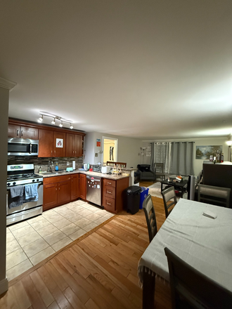 Kitchen/Living room - 2 single bedrooms in 3 bed/1 bath fully furnished apartment near campus