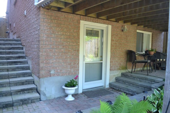 Basement separate walk-out entrance - Private 1-bedroom legal basement apartment , separate entrance, and steps to bus stop