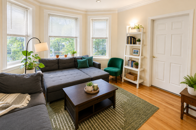 1 - NO FEE BU off campus Condo for rent 4 bed 2 bath AC, Renovated 9/1
