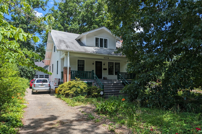 Front view - Big old house with garden