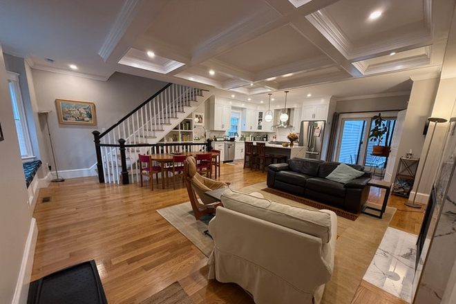 Living room - Sunny townhouse on three floors in central Jamaica Plain