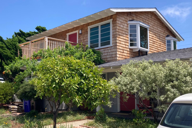 view from down-street - 2BR/1BA 2nd-story apartment 2 blocks from Windansea Beach