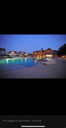 Poolside view. - The Cottages at Lake Tamaha