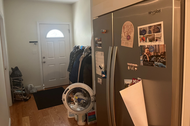Hallway (in-unit laundry & fridge) - 4 bed/2 bath Apartment Near Davis Sq