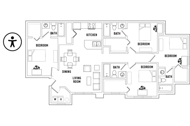 Floor plan - Mercury 3100 Apartments