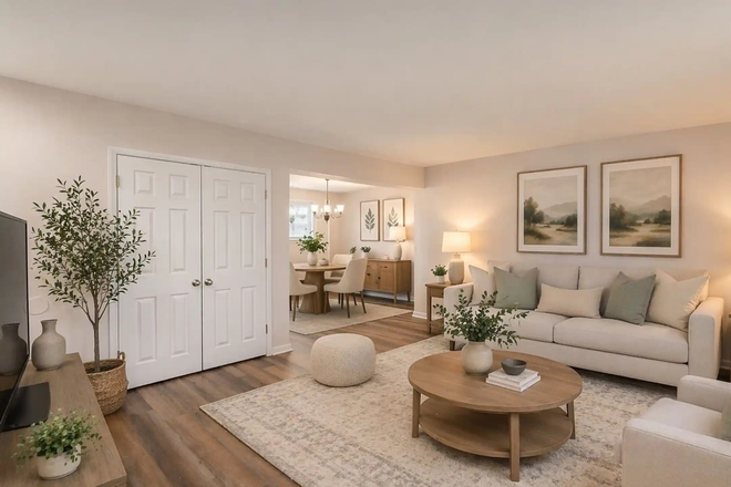 Living Room - Updated 2 Bedroom/2 Bath Apt w/ Balcony 10 mins from University