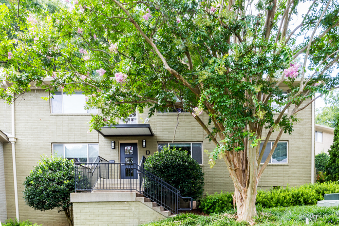front of building, lower right unit is for lease - 2/1 Decatur schools, yard, deck. Hardwoods, huge windows. Two blocks to the square! On CCTMA line Condo