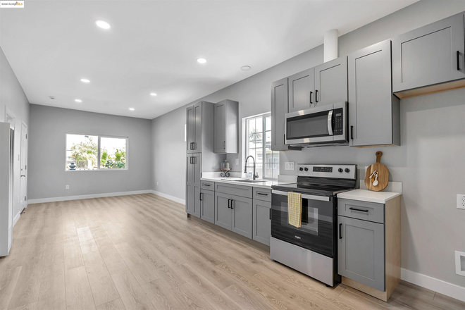 Inside living room/kitchen - Richmond Central House, 2 private rooms, shared barthroom one mile from BART