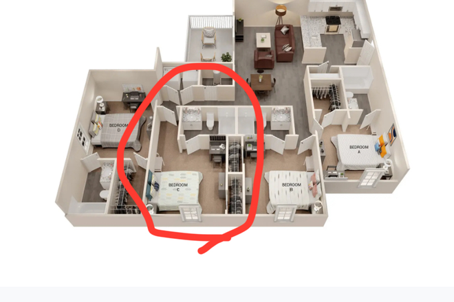 Bedroom/Layout - Southview Apartments