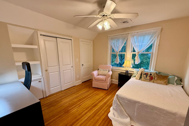 Furnished Bedroom, with a full size bed - Rooms in shared home-Washington Rd-Princeton