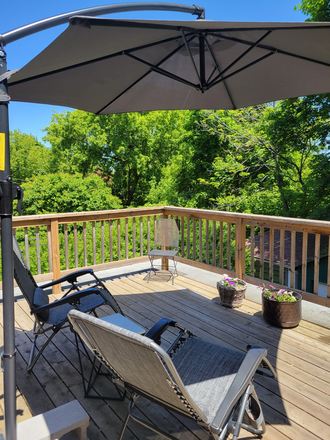 Deck - Beautiful Mid-Town Toronto 1-Bedroom Furnished Apartment on 2nd Floor of House