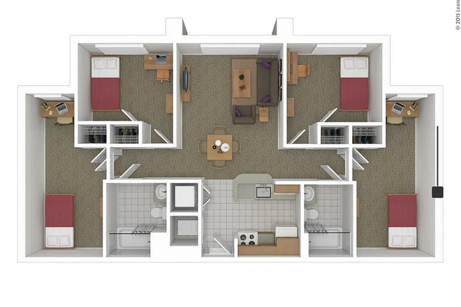 Layout of the apartment - South Campus Commons