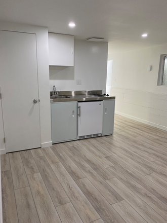 Back of studio looking towards the entry way - Beach house studio - newly renovated, Corona del Mar, CA