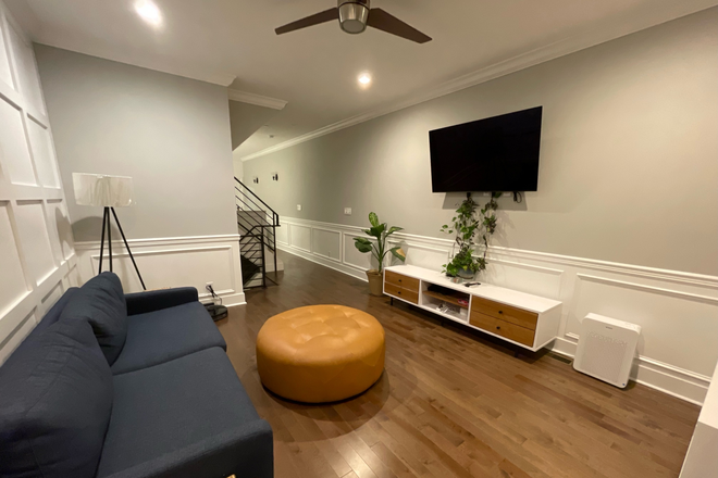 Living Room - Private Furnished Bedroom + Bathroom Townhome