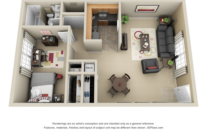 Floor Plan - Squire Hill Apartments