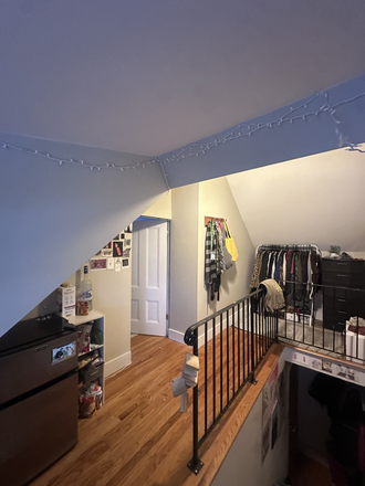 Extra space outside bedroom- door to bedroom is on the left - Charming house close to campus