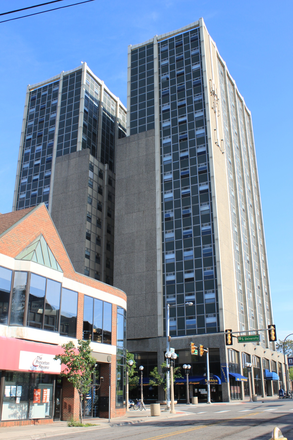 Outside building - University Towers Apartments