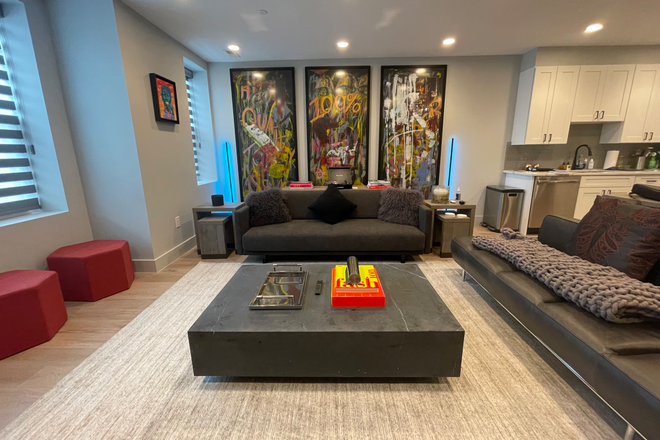 Living Room Relax in a bright, open-concept living space designed for comfort and connection. Oversized windows fill the room with natural l - The Arietta at Park View Headline: Modern 2BR Executive Residence with Reserved Parki Condo