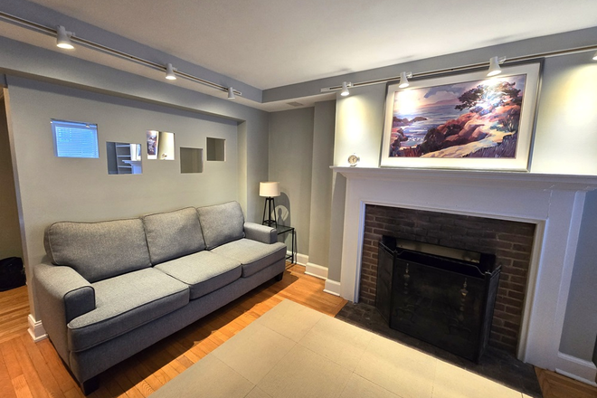 Living Room with sofa - Furnished 1BR apt-Palmer Square West-Princeton