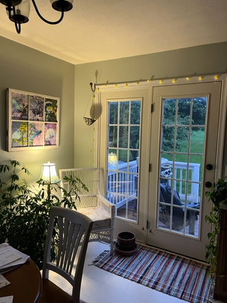 Kitchen in the evening - Furnished bedroom in sunny duplex in Harrisonburg -Close to everything!