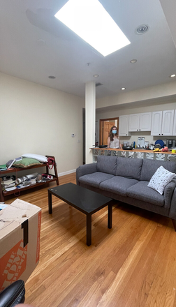 living room - Charming 3-Bedroom, 2-Bathroom Brownstone in Brookline for 9/1