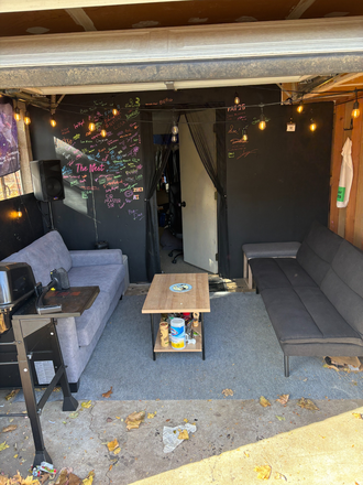 Garage outside great for relaxing - Unit B