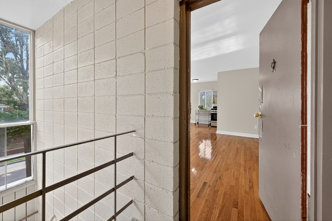 Exterior hallway - Secure, Quiet and Clean Garden Style walkup Apartment
