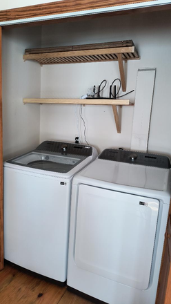 laundry closet - Quaint Newly built cabin, 12.1 miles to WCU Apartments