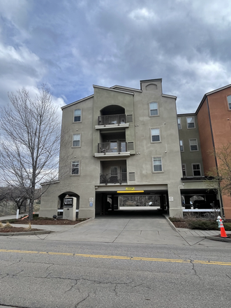 Shot from the street, middle balcony is the apartment. - University Village Boulder Creek