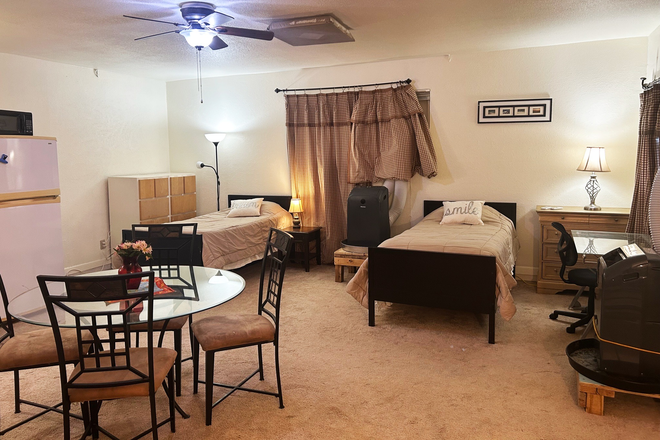 Dining area - Big garage apartment 500 ft.² sharing for two student or you can rent it by yourself plus private ro