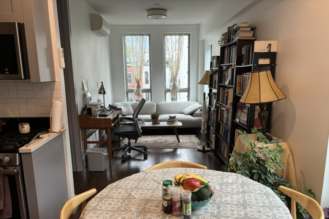 living and dining rooms - Beautiful Sunny 1bdrm in New Building Apartments