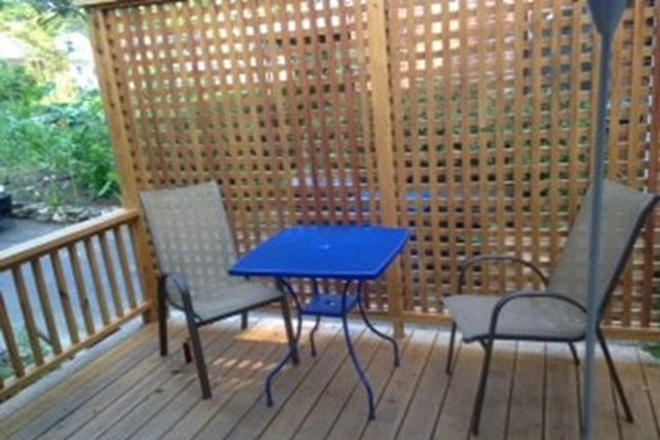 Front deck/porch - 2BR Home for Rent. Available October 1st. Walk/bike to Duke campus.
